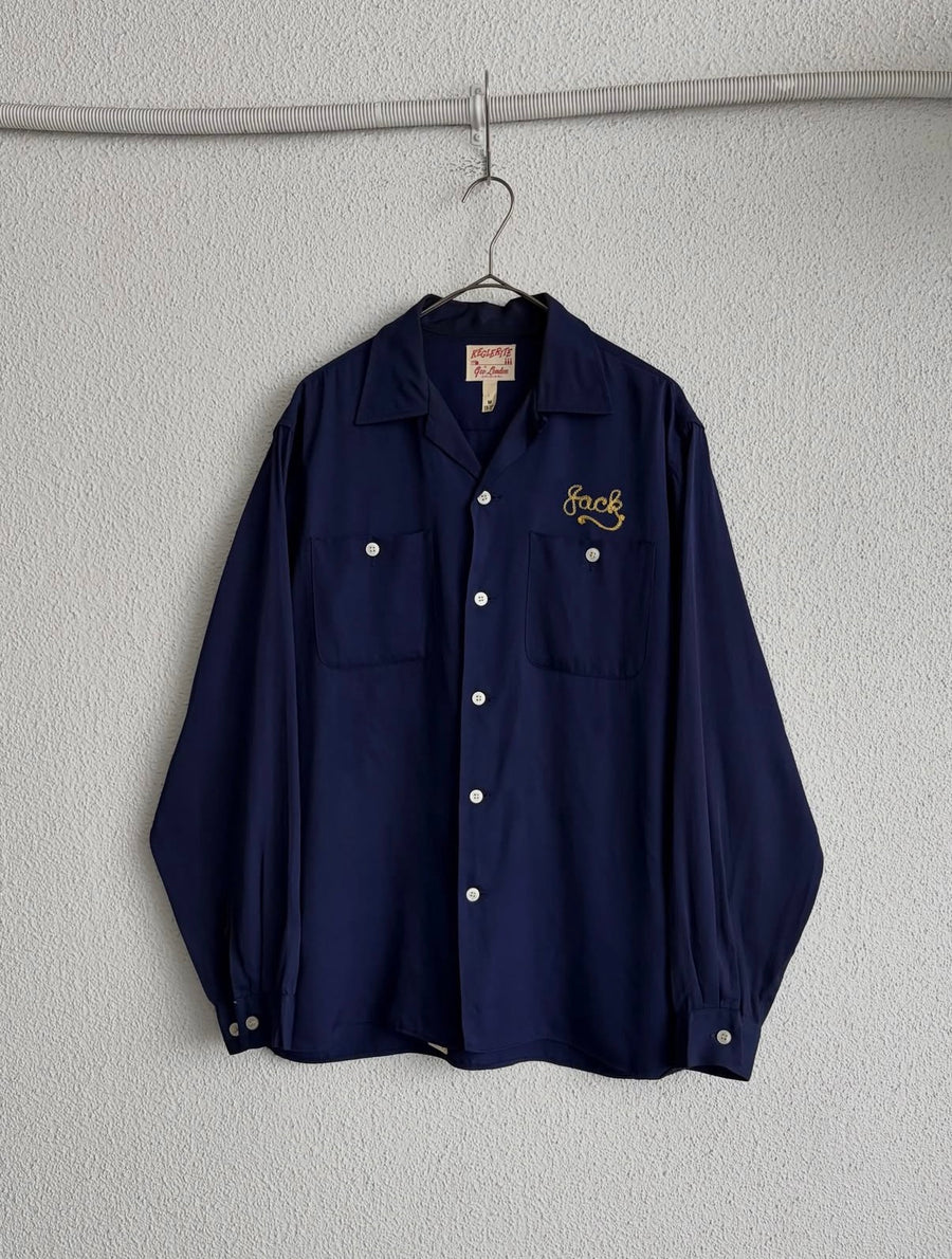 "Geo. London by Keglerite" L/S Bowling Shirt "Chain Stitch"